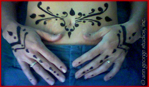 belly dancers henna tattoo