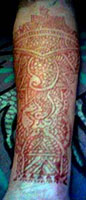 paste off bridal arm henna