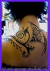 henna tattoo for the back